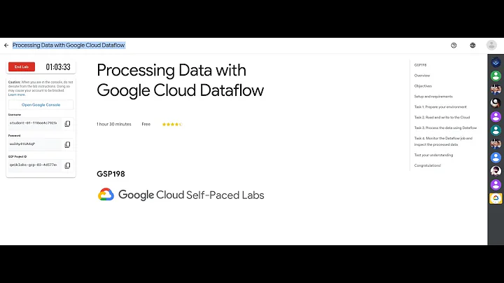 Processing Data with Google Cloud Dataflow || #Learn_to_earn || #qwiklabs || #GSP198