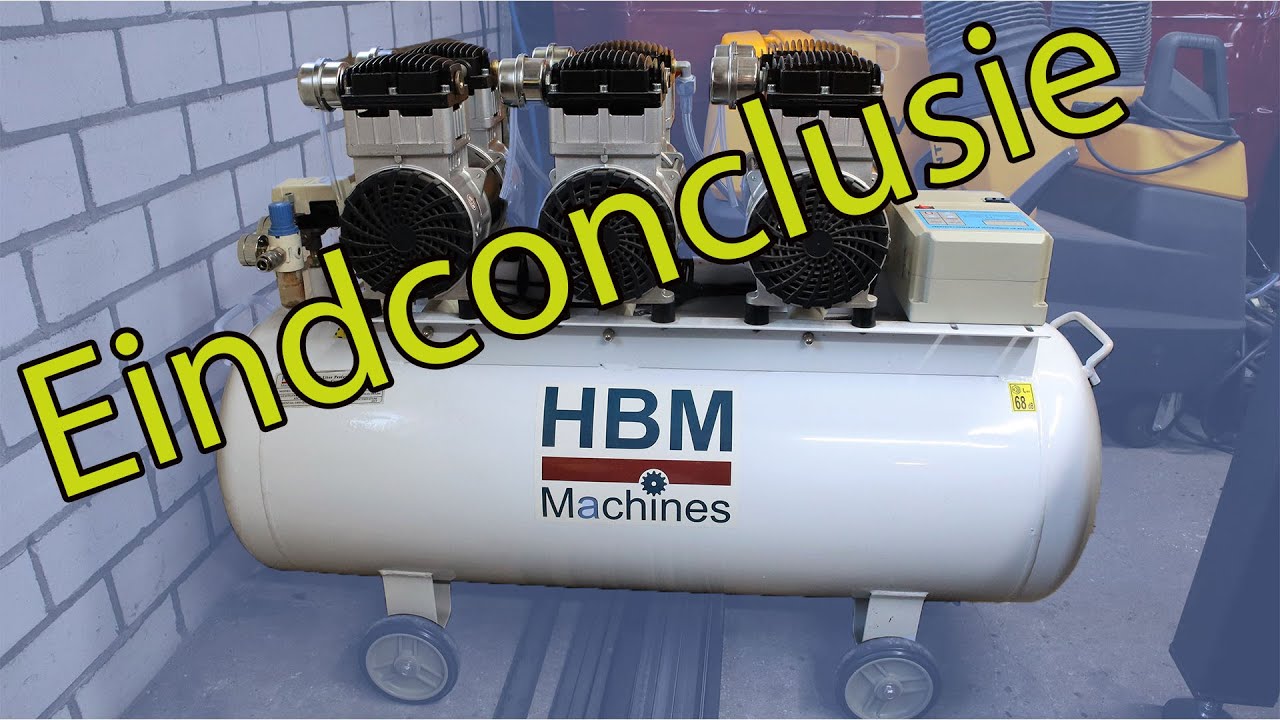 De HBM 6 PK - 150 liter professionele Low Noise Compressor Eindconclusie!