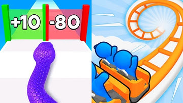 Snake Run Race VS Runner Coaster Max All Levels Gameplay Android,iOS NEW UPDATE