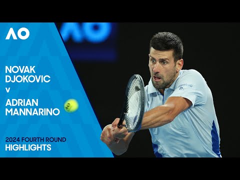 Novak Djokovic v Adrian Mannarino Highlights | Australian Open 2024 Fourth Round