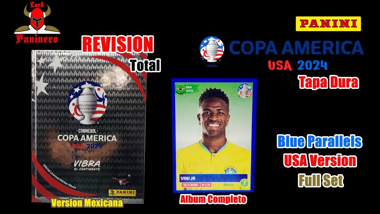 Panini Copa America 2024 Silver Hardcover / Full Set Blue Parallels USA ...