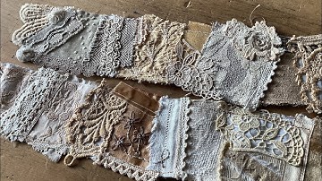 Making a Crazy Quilt style SNIPPET ROLL Step by Step (PART 3) -slow stitch & how I use snippet rolls