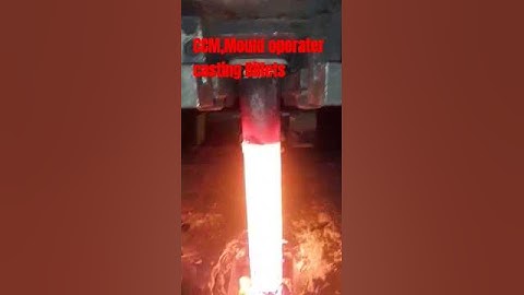 CCM Mould operater casting Billets, close casting machine!#proses #metal #ccm #machine #viral#video,