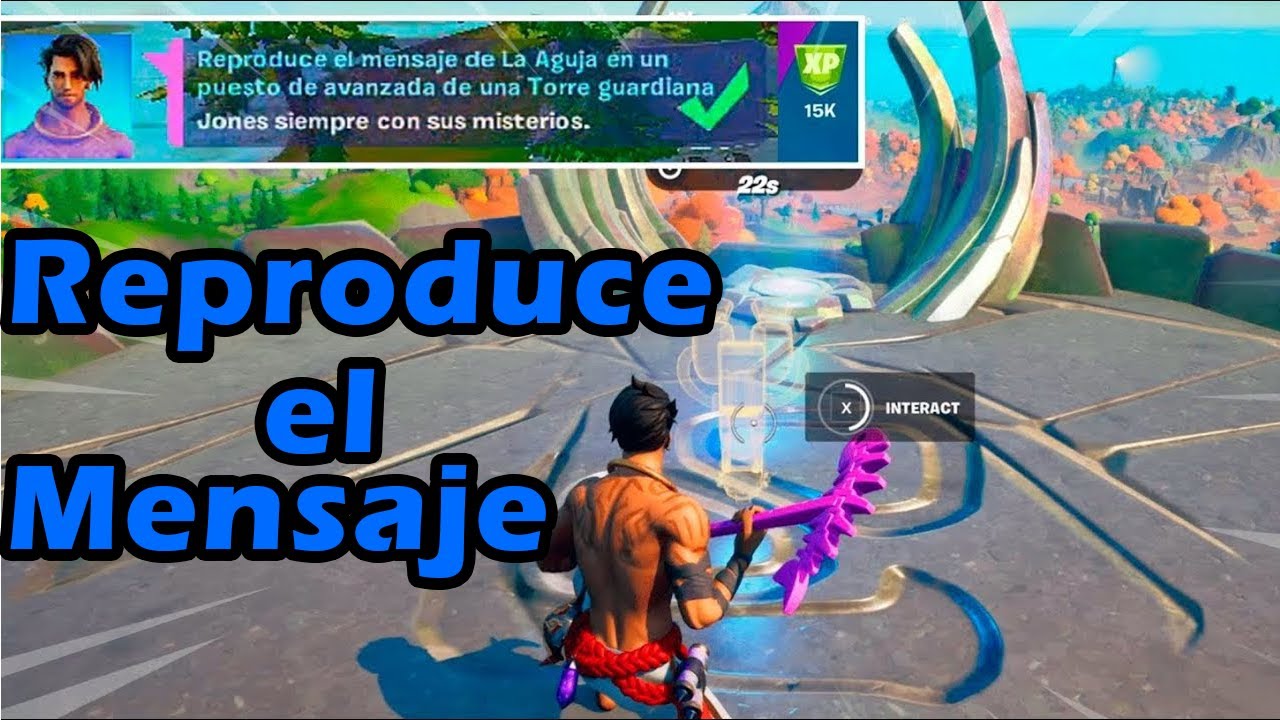 REPRODUCE EL MENSAJE DE LA AGUJA EN UN PUESTO DE AVANZADA FORTNITE