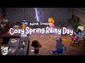 Cozy Spring Rainy Day Vibes 🌧️🍵 Animal Crossing Café | Stormy Night & Relaxing Atmosphere