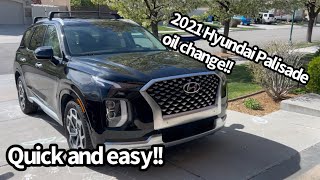 Quick and easy 2021 Hyundai palisade oil change! Step by step!