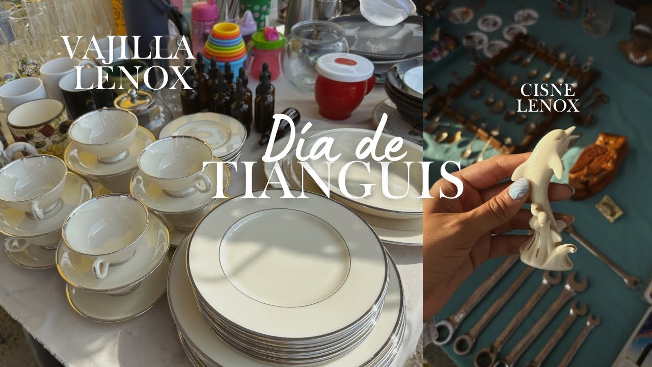 🫖✨ Vajilla LENOX de porcelana + Delfín LENOX en el tianguis de Otay 😱