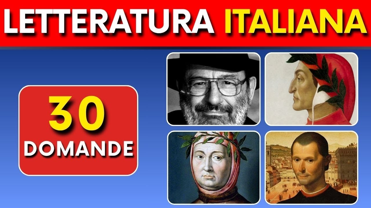 LETTERATURA ITALIANA: Quiz con 30 Domande per Mettere alla Prova la Tua Cultura Generale