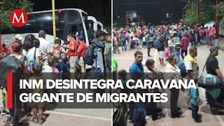 Se desintegra caravana migrante en Chiapas; aceptan tramitar documentos en Huixtla