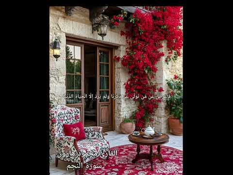 من سورة النجم القارئ محمود هارون