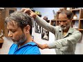 Magical manoj master performing relaxing head massage and cracking knuckles  indian massage