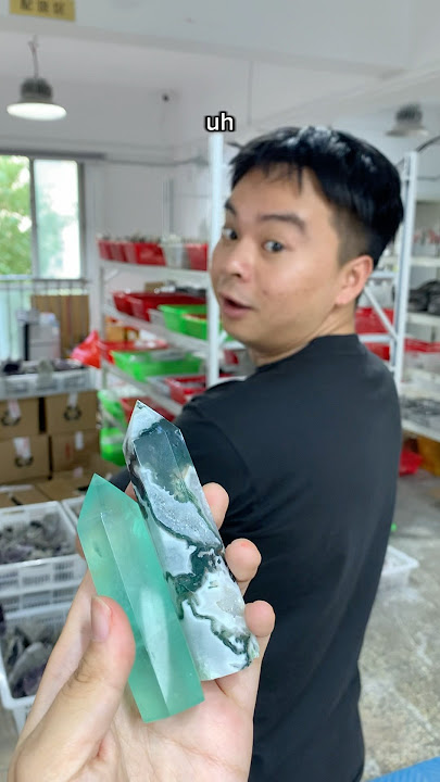 I was tricked again😂 #crystaltowers #bajablastfluorite #mossagate #crystalwholesaler