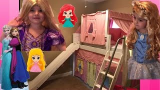 Shimmer and Shine teleport from the Disney Princess Castle into the amazing Disney Princess Bedroom.Brooke and Azlynn play on 