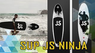 Отличный сап-борд JS Ninja 335 с принтом самурая. Сапдоска с веслом для сёрферов на стиле.