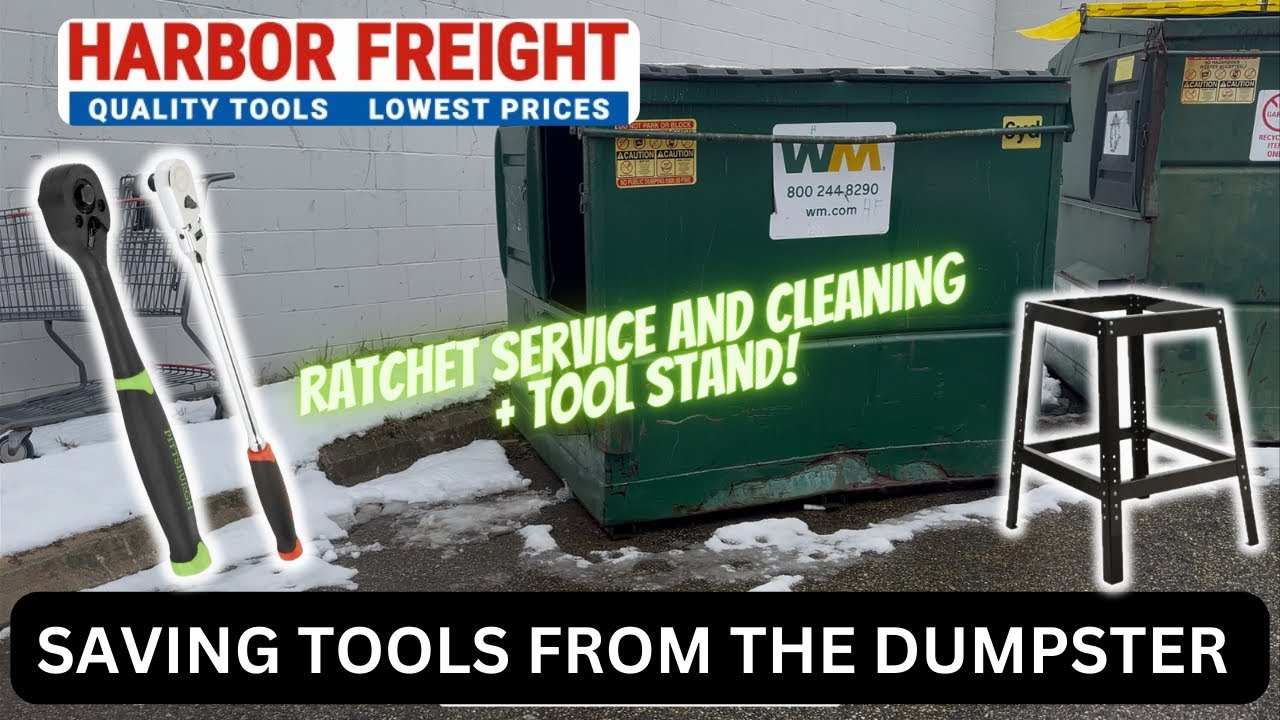 Saving Tools From The Trash | Repairs & Cleanups | Harbor Freight Tools | Plus Other Dumpster Finds