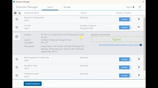 Hướng dẫn Load Plugin trong HT CNC Thiết kế nhanh, Nesting, Xuất G-Code của AFU_HT trong SketchUp