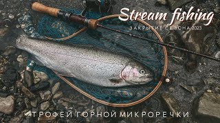 Предновогодний трофей🔥 31 декабря 2023. Стрим фишинг на горной микроречке🎣