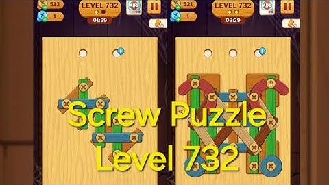 Screw Puzzle: Wood Nut & Bolt - Level 732