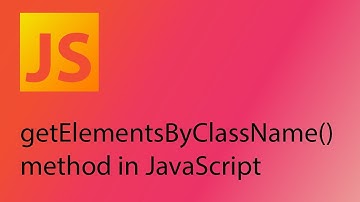 JavaScript 2021 Tutorial 26 - The getElementsByClassName() method