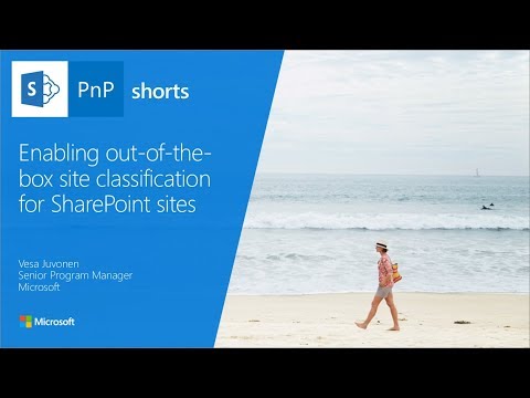 PnP Shorts - Enabling out-of-the-box site classification for SharePoint sites