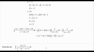 Calculus 8.15 Integrating Rational Function using division and partial fractions