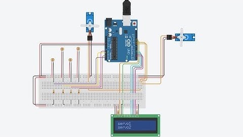 Duel Axis Solar Tracker  Using Arduino ||Tinkercad