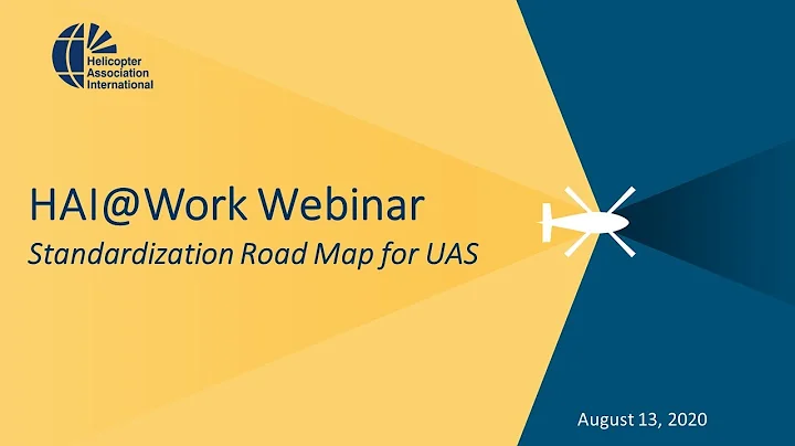 HAI@Work Webinar: Standardization Road Map for UAS