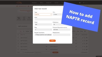How to add NAPTR record?