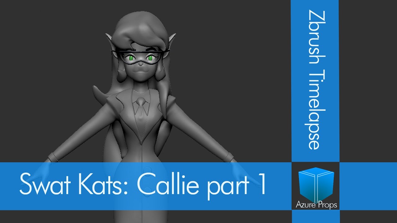 Zbrush time-lapse: Callie from Swat Kats
