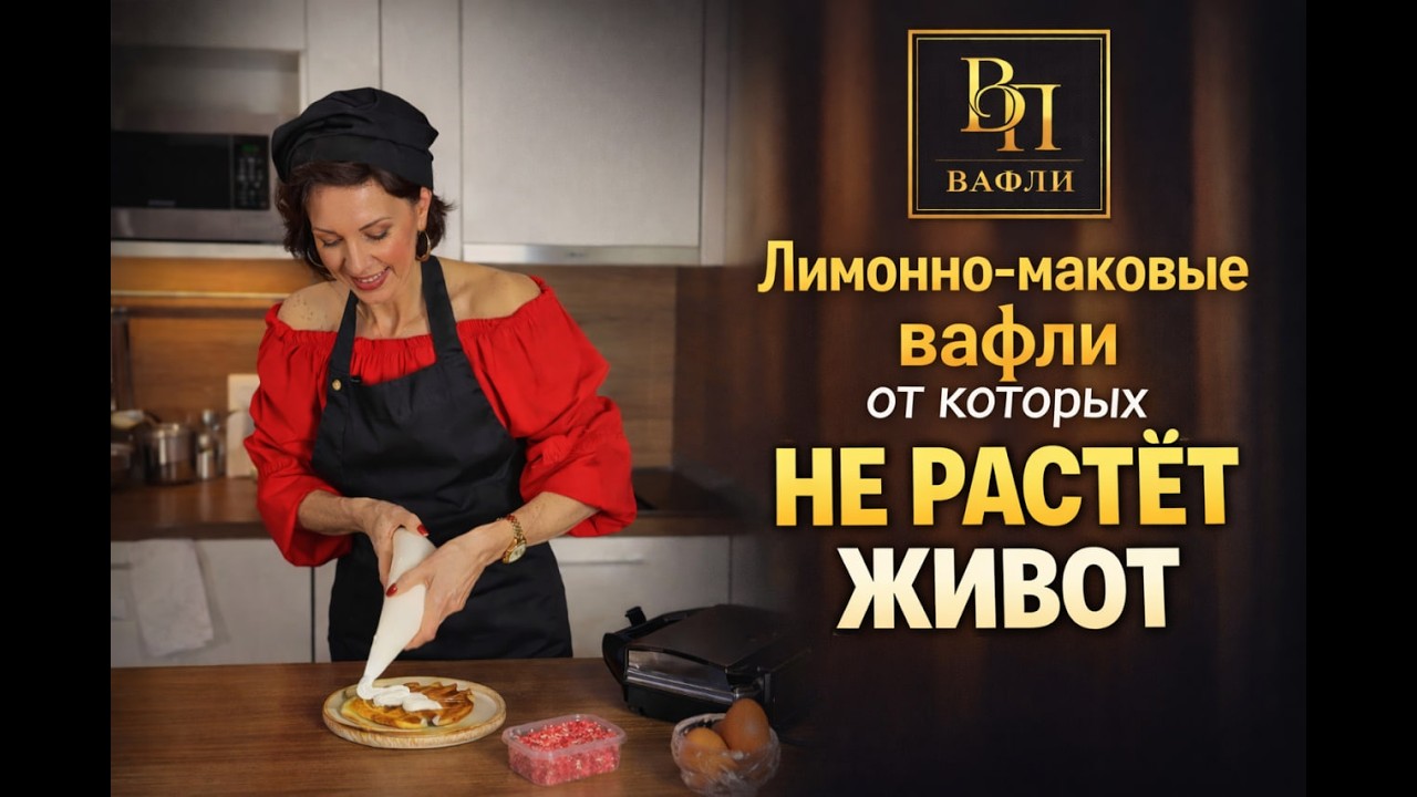 Лимонно-маковые вафли | десерт, от которого не растёт живот