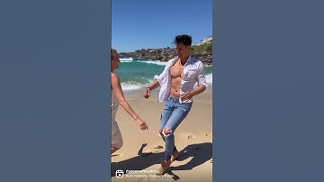 Zouk on the beach with my Russian Student