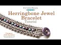 Herringbone Jewel Bracelet- DIY Jewelry Making Tutorial by Potomacbeads