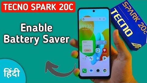 Tecno Spark 20c battery saver kaise on kare, how to activate battery saver mode in tecno, how to sav