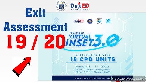 VINSET 3.0 EXIT ASSESSMENT | 19 / 20