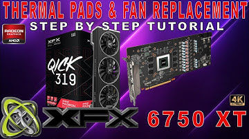 XFX Quick 319 RX 6750 XT | TEARDOWN | Thermal Pads, Fans and Thermal Paste replacement TUTORIAL