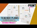 Plan With Me Teacher Planner October Week 3 | Big Vertical Happy Planner Lesson Plans