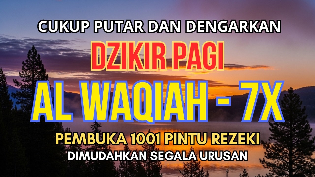 🔥WAJIB DENGAR SETIAP PAGI!!!Dzikir Pagi Al Waqiah 7x Pembuka Pintu Rezeki & Dimudahkan Segala Urusan
