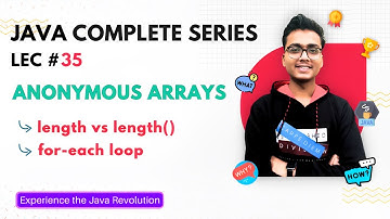 Anonymous arrays in java | java Tutorial #35