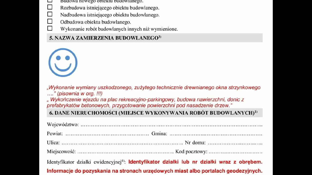 Związek Zgody Rządu I Przynależności Jak wypełnić wniosek o pozwolenie na budowę PB-1 zgłoszenie PB-2 oraz