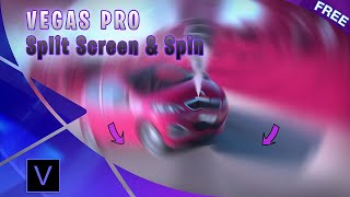 Free Download: Split Screen &amp; Spin Transition (+ SFX) 📽️ [Vegas Pro] ✔️NO PLUGINS | Transition #11