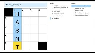 Today's New York Times NYT Mini Crossword 21 April 2022 solved answer