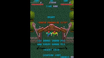 Avengers (Capcom 1987)  Attract Mode 60fps