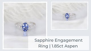 Rosados Box 1.85ct Aspen Lavender Cornflower Sapphire Engagement Ring