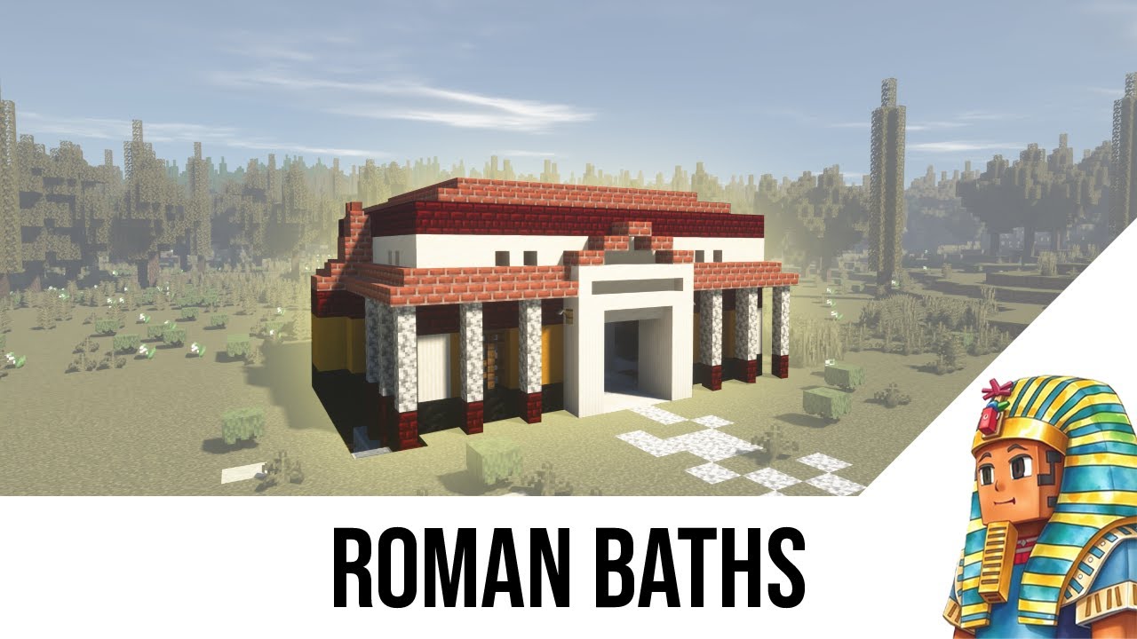 Minecraft: How To Build A Roman Bathhouse - YouTube