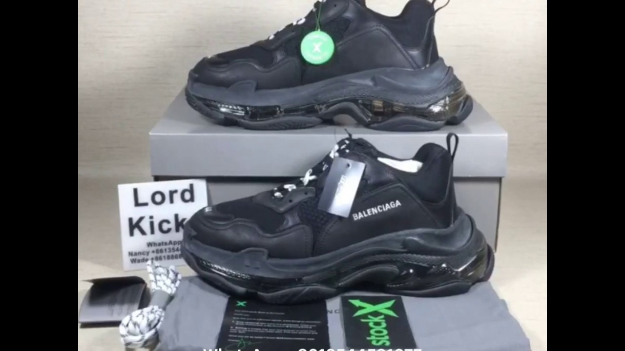 balenciaga triple s black unboxing