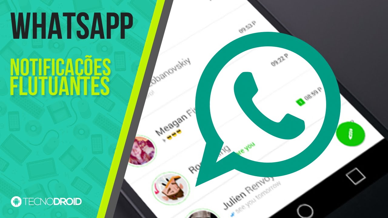 Como colocar notificações flutuantes no WhatsApp - YouTube