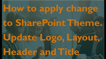 Change SharePoint details and #header layouts || Update SharePoint site primary information #header