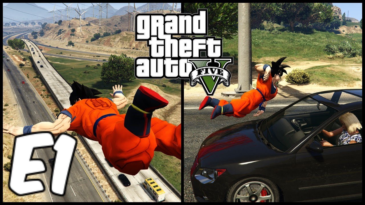 CAIDAS DEL CIELO!!! | GOKU / RAGDOLLS / FAILS | GTA V / MODS | E1