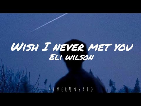 Eli Wilson   Wish I Never Met You Lyrics