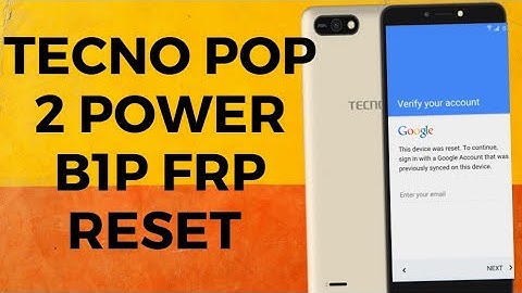Tecno POP 2 Power B1P FRP Reset || How to Bypass Google Account Verification 8.1.0